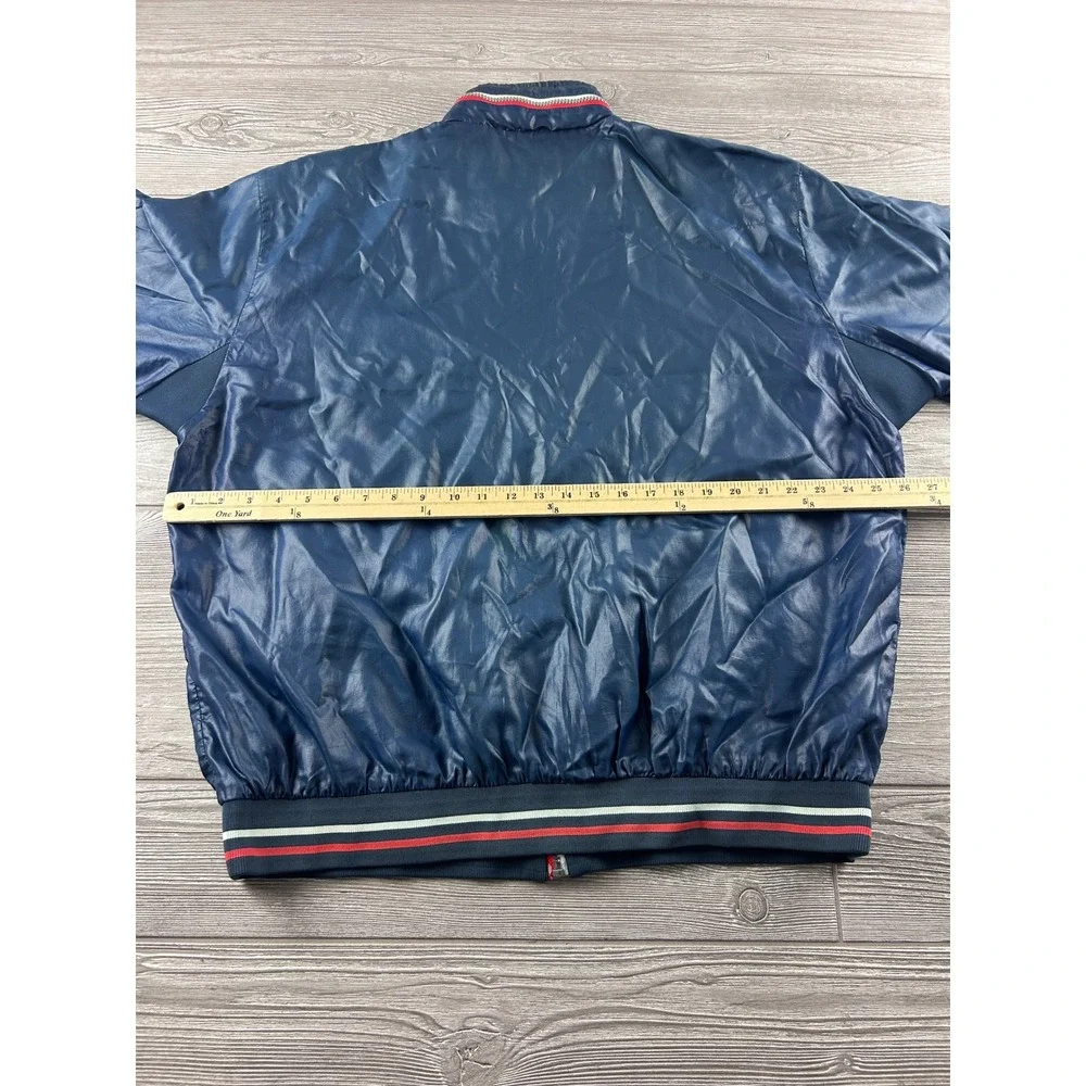 Vintage La Mode Active Sportswear Navy Nylon Windbreaker Jacket Mens XL Blue_6